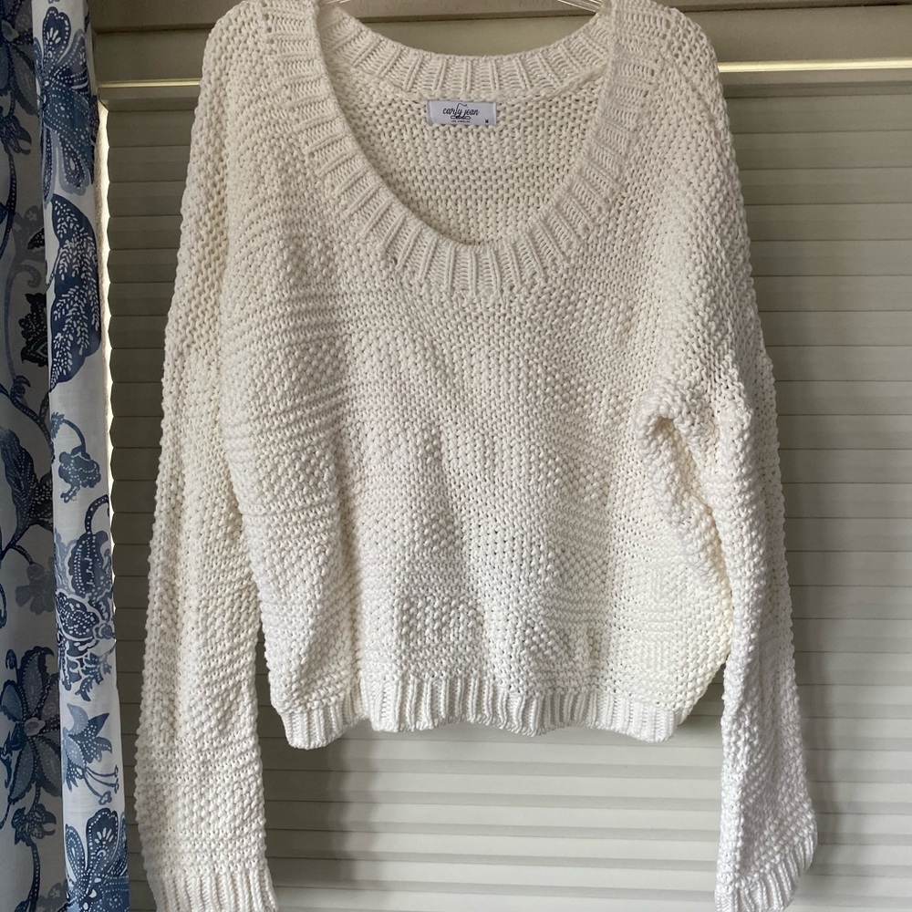 CJLA White Cropped Sweater!